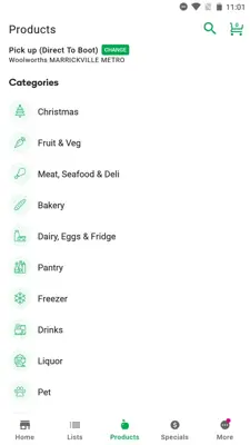 Woolworths android App screenshot 1